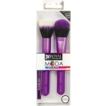EZGLAM DUO FLAWLESS FACE BRUSH KIT MODA ROYAL BRUSH